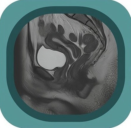 mri female pelvis anatomy icon